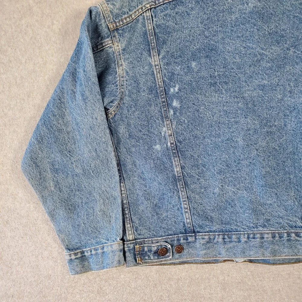 Vintage Levi's 70507 Acid Wash Denim Trucker Jacket Mens Size Medium Made in USA
